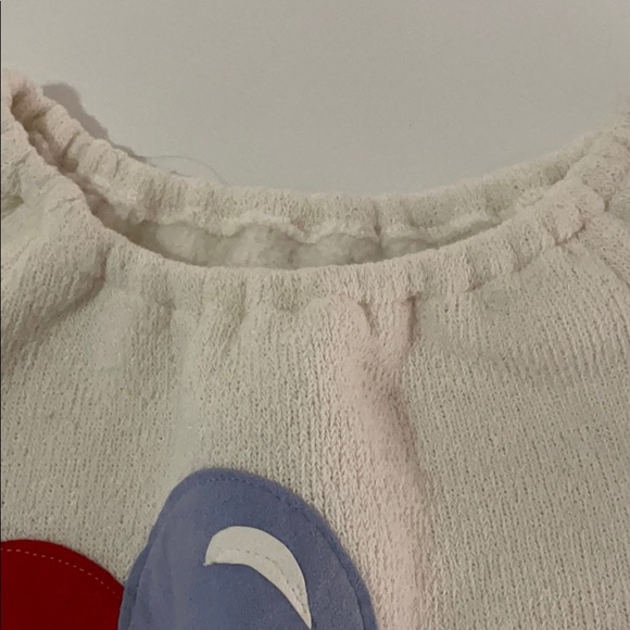 Soft fleece sweater w/ cinched neckline & balloons - Picture 6 of 7